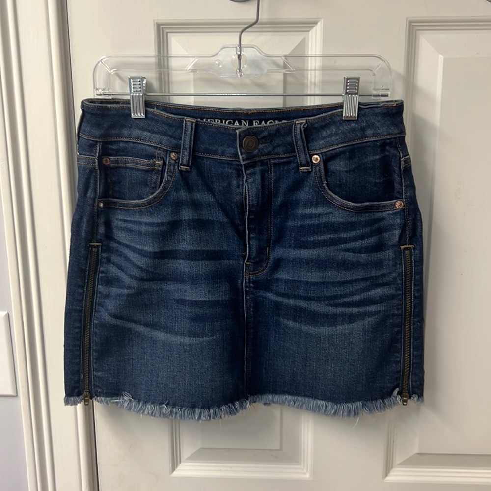 American Eagle Dark Wash Jean Skirt